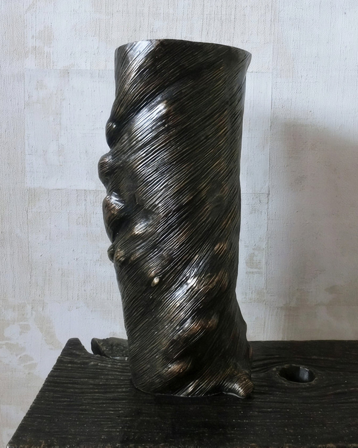 Patinated Twist Vase