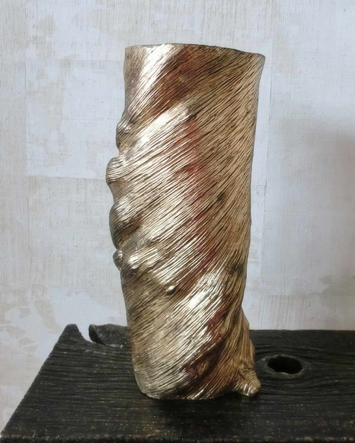 Gold Twist Vase