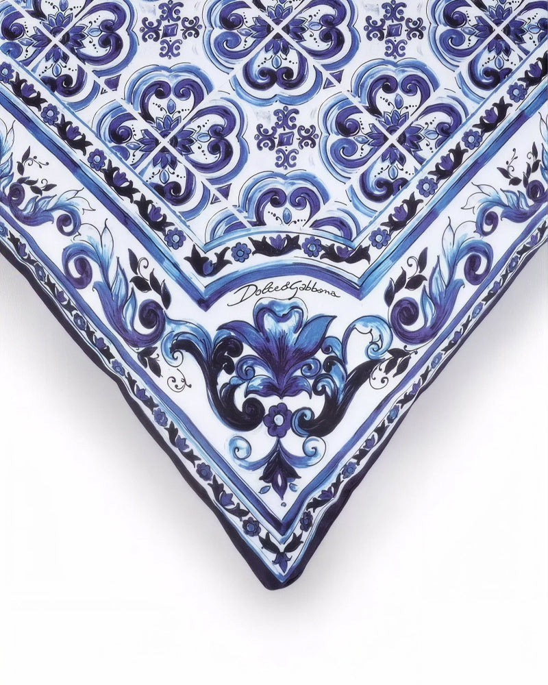 Blue Mediterraneo Duchess Pillow