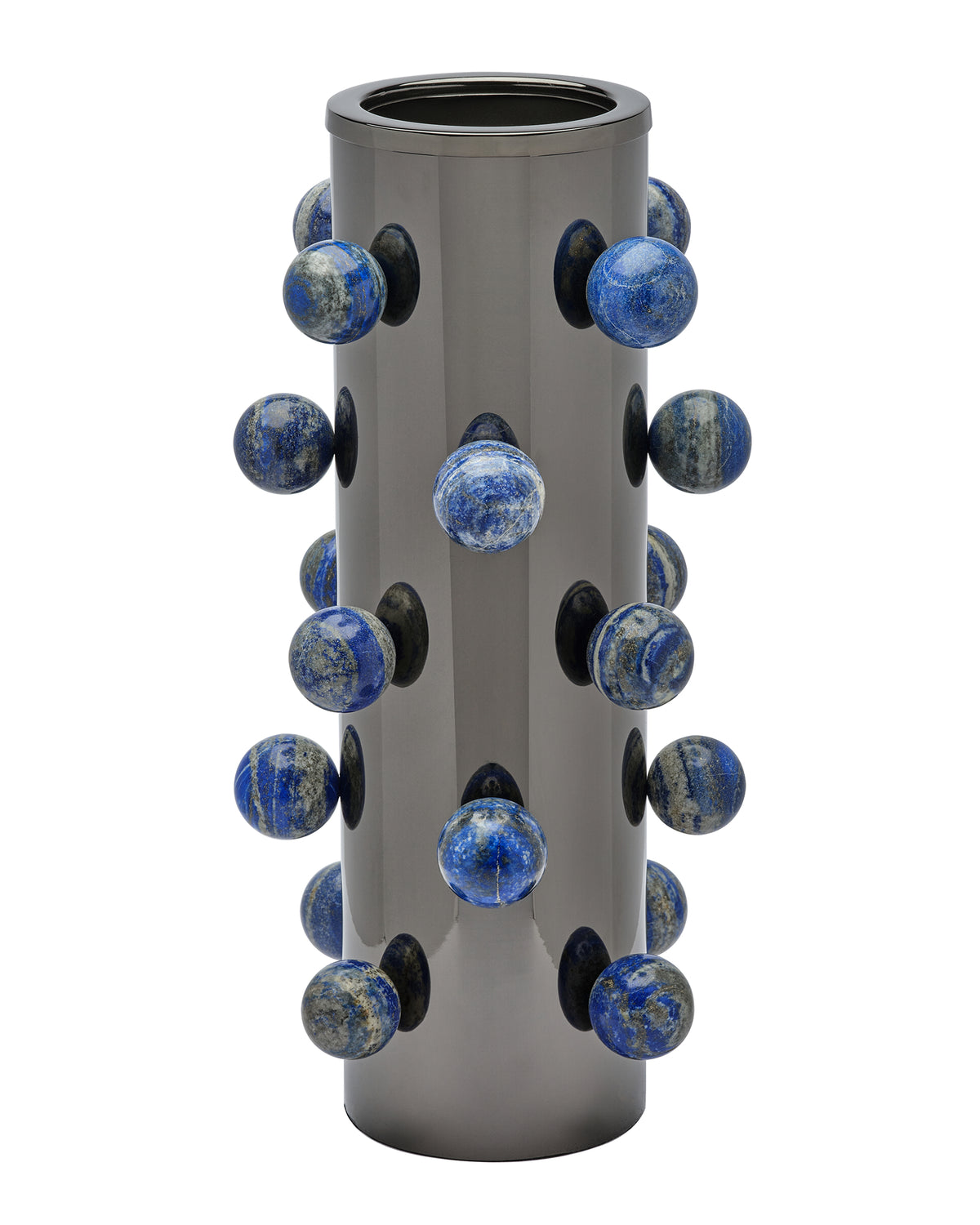 Ulisse Polished Black Nickel Vase