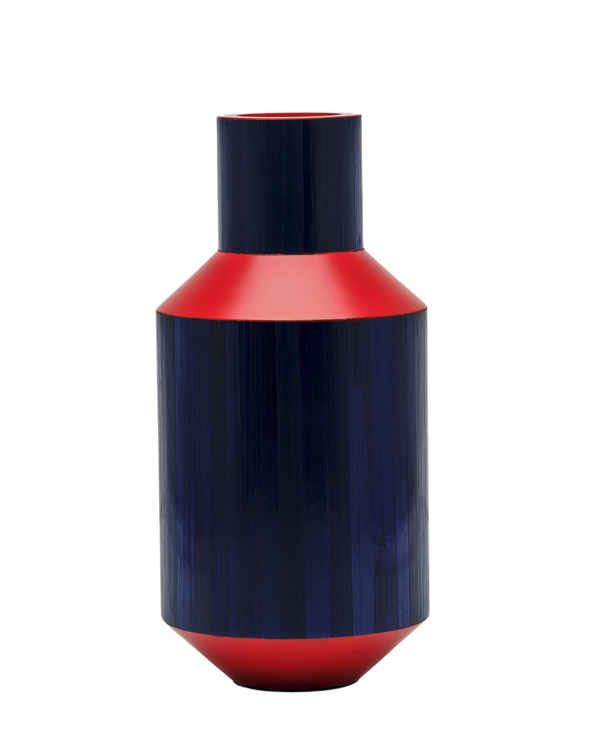 Aurora Lacquered Straw Marquetry Vase