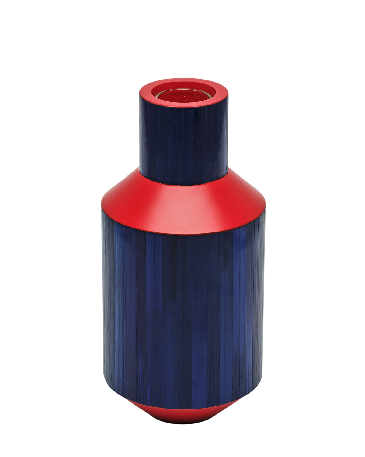 Aurora Lacquered Straw Marquetry Vase