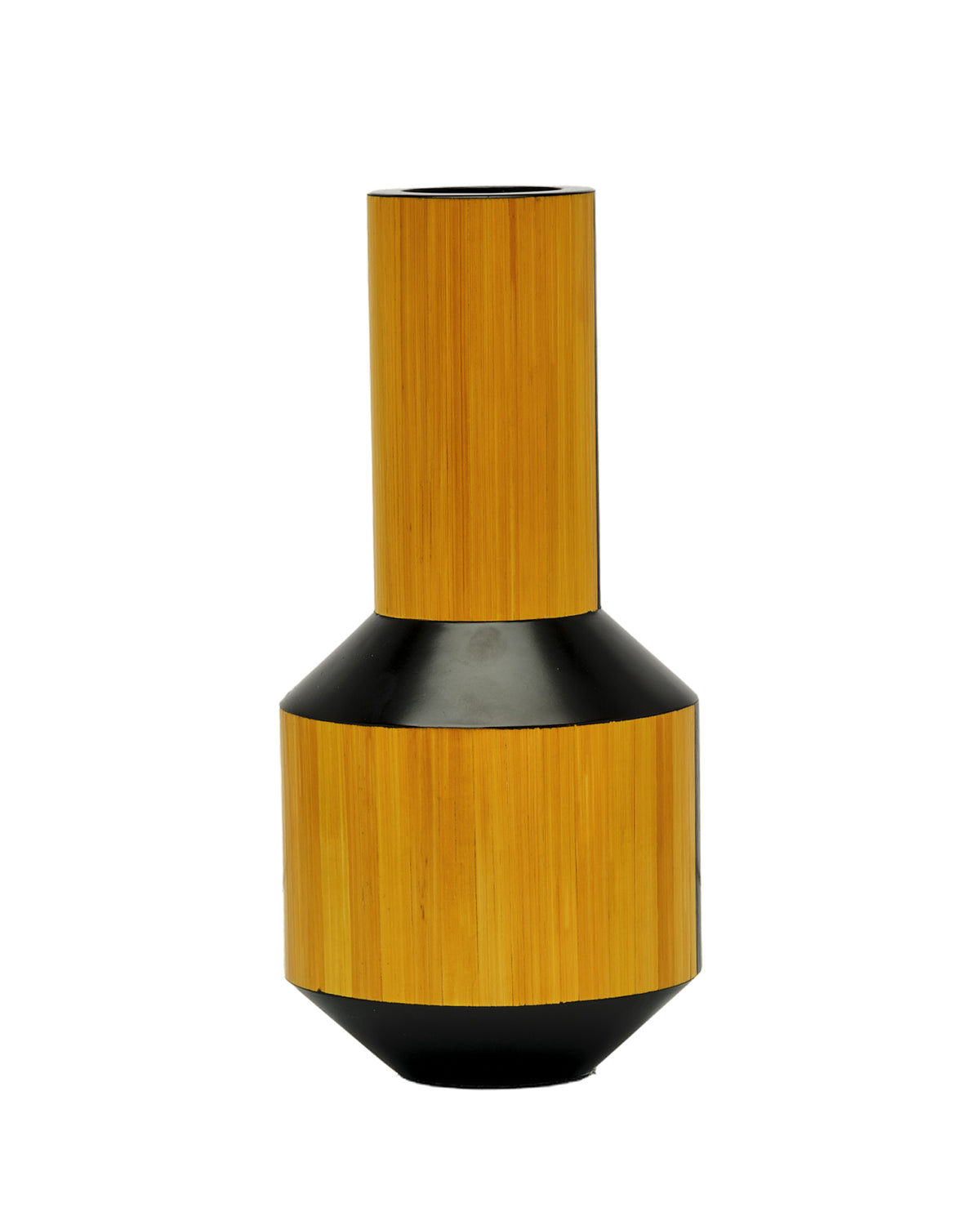 Campo Lacquered Straw Marquetry Vase