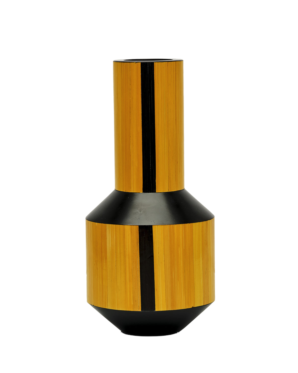 Campo Lacquered Straw Marquetry Vase