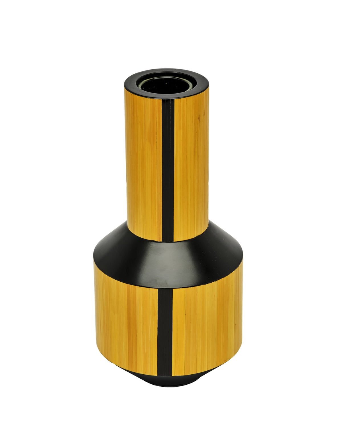Campo Lacquered Straw Marquetry Vase