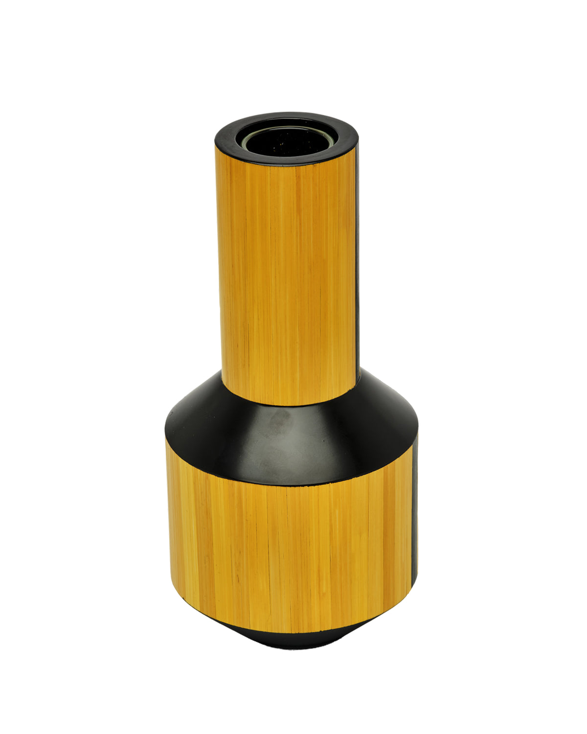 Campo Lacquered Straw Marquetry Vase