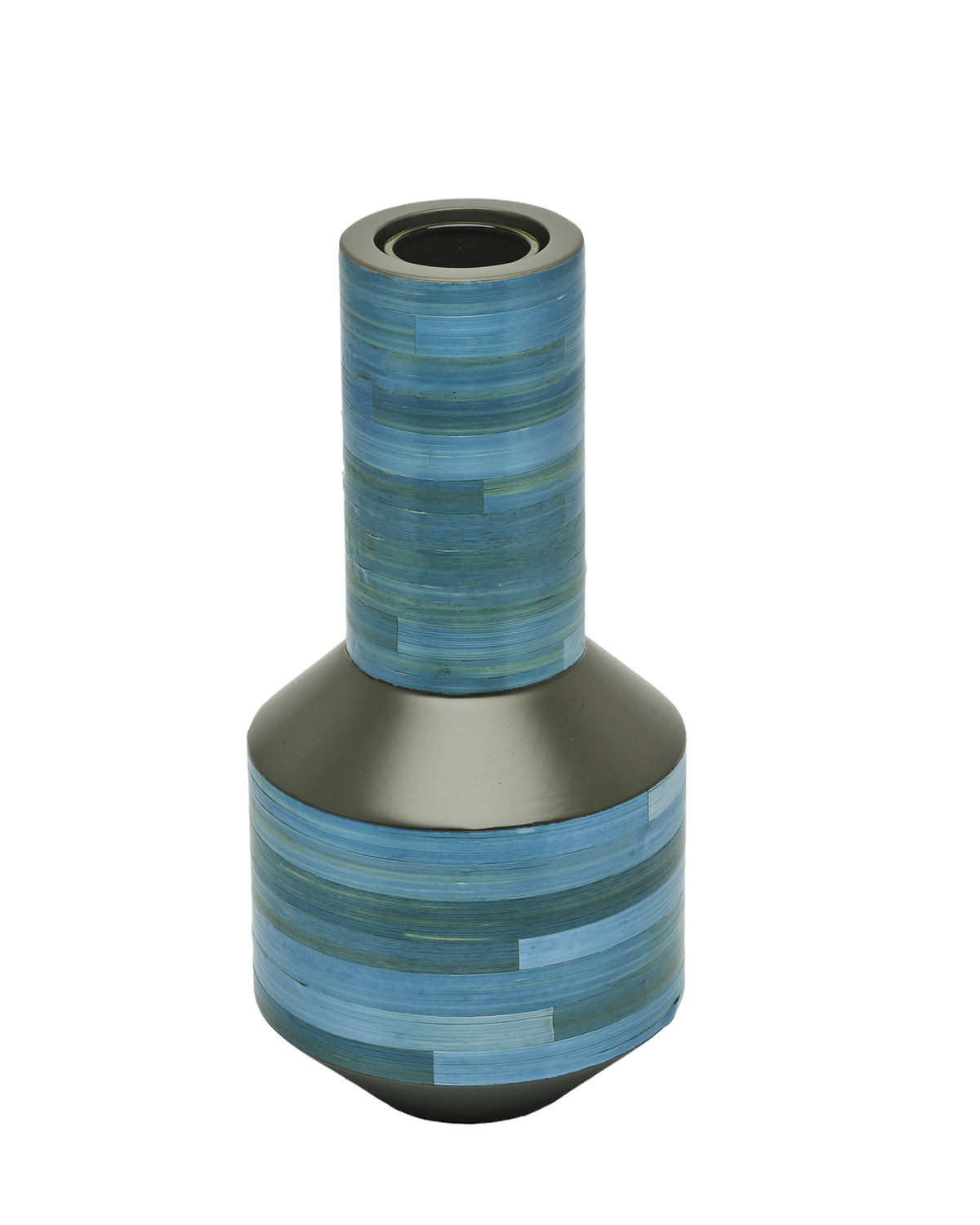 Campo Lacquered Straw Marquetry Vase