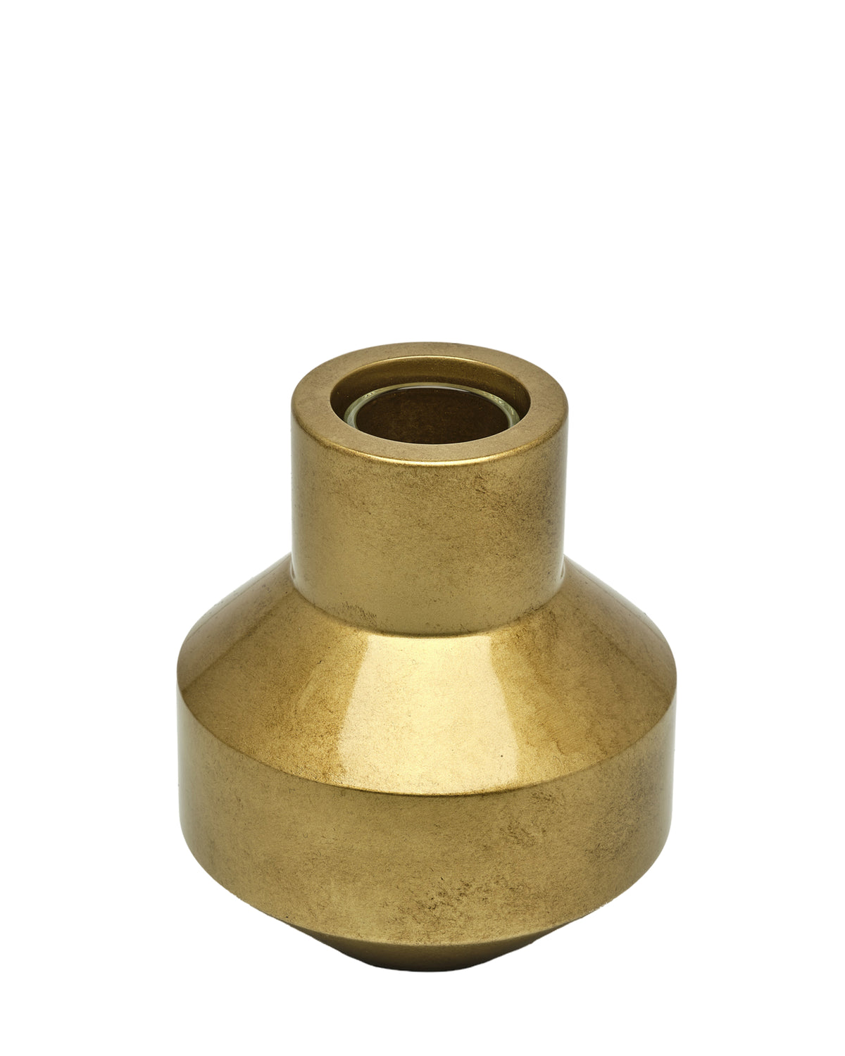 Lustro Burnished Brass Vase