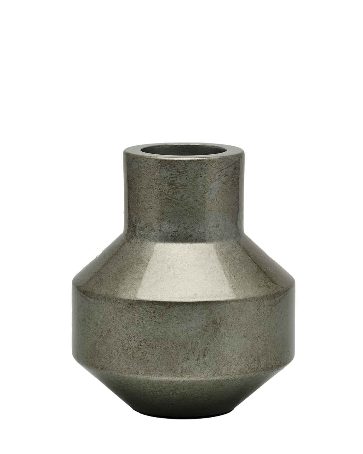 Lustro Burnished Silver Vase
