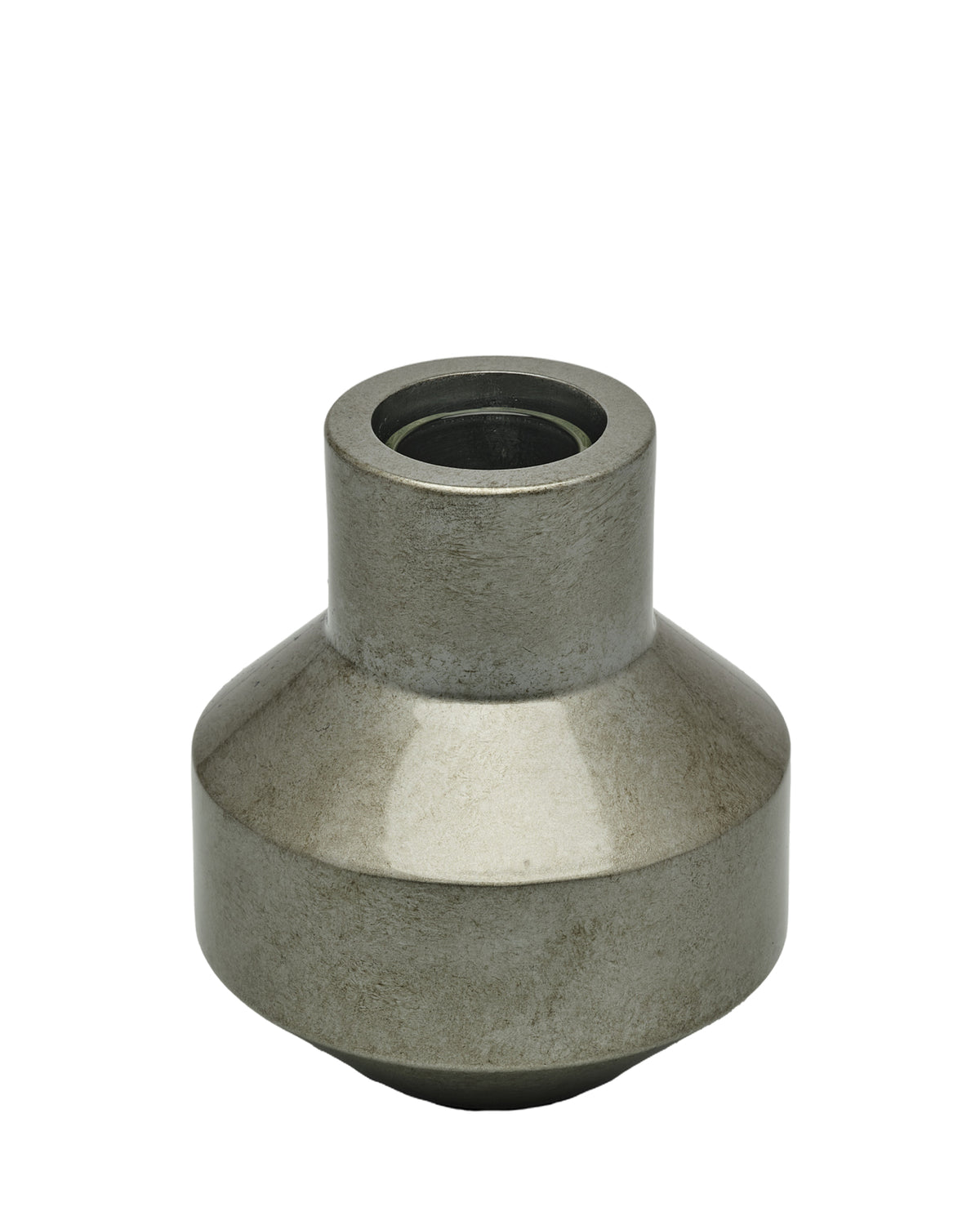 Lustro Burnished Silver Vase