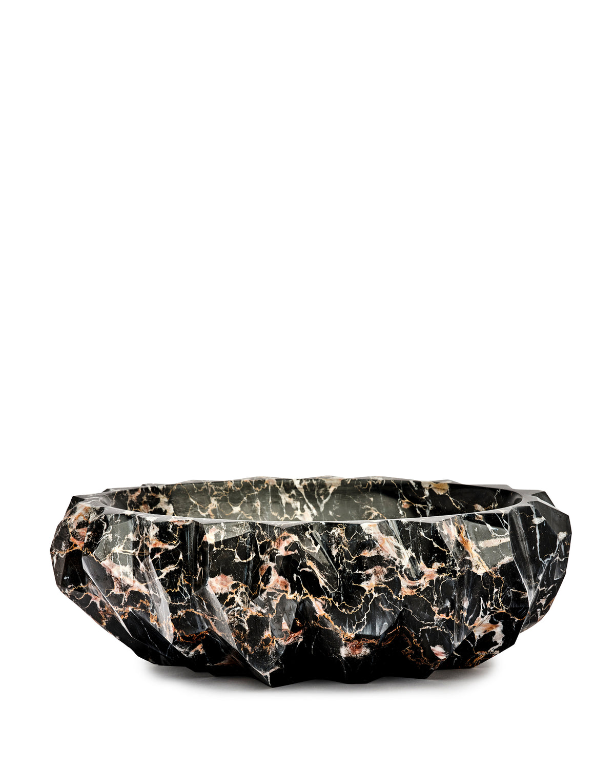 Rock Black Portoro Marble Bowl