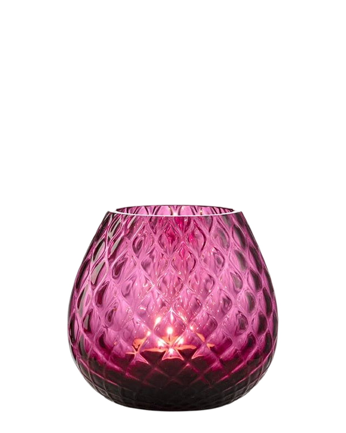 Macramé Murano Glass Candleholder