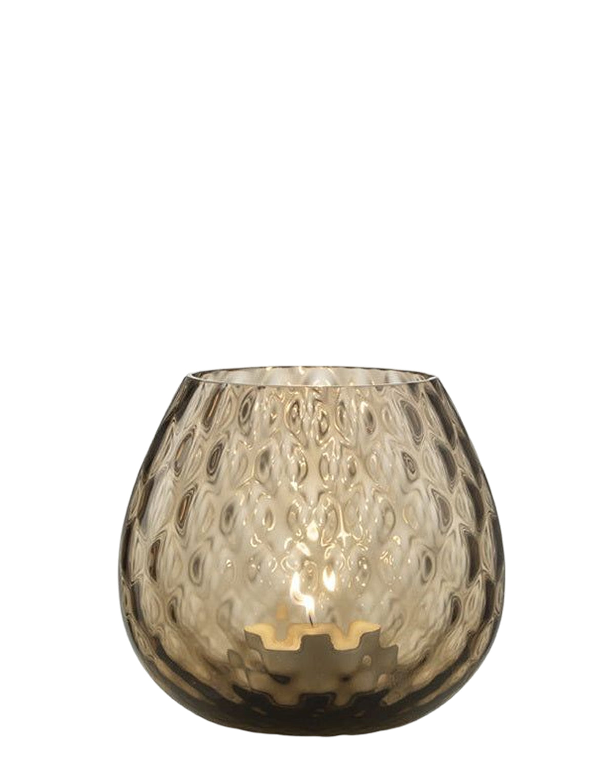 Macramé Murano Glass Candleholder