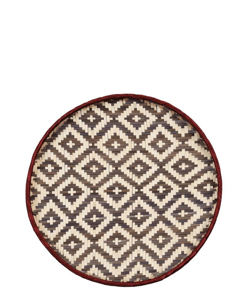 Diamond Woven Palm Charger Plates (Set of 4)