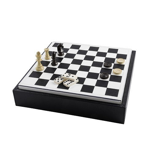 Leather Triple Game Box