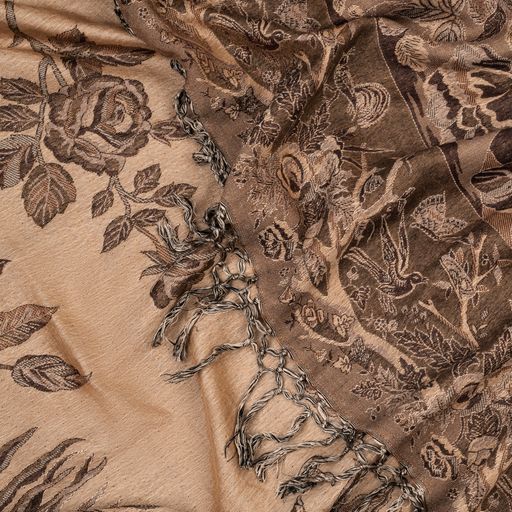 Silk Throw With Birds No. 1