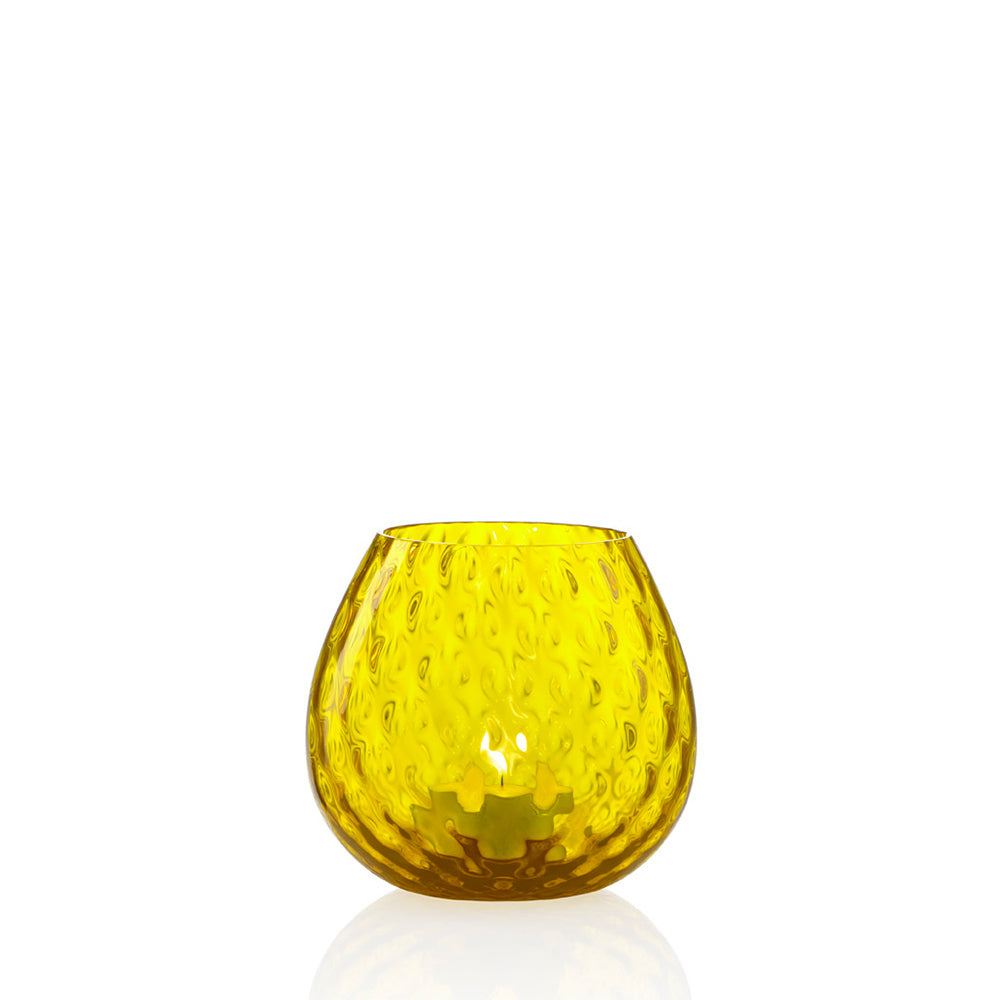 Macramé Murano Glass Candleholder