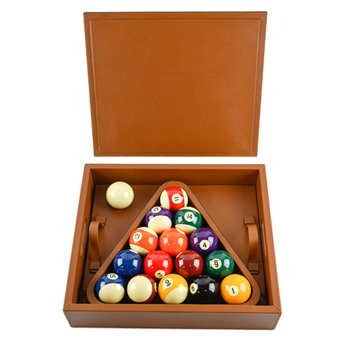 Brown Leather Billiard Case