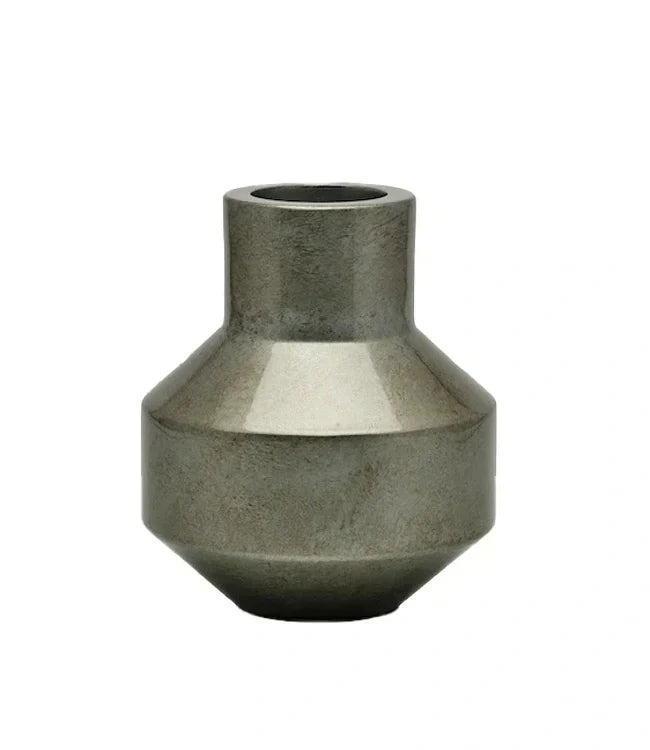 Lustro Burnished Silver Vase