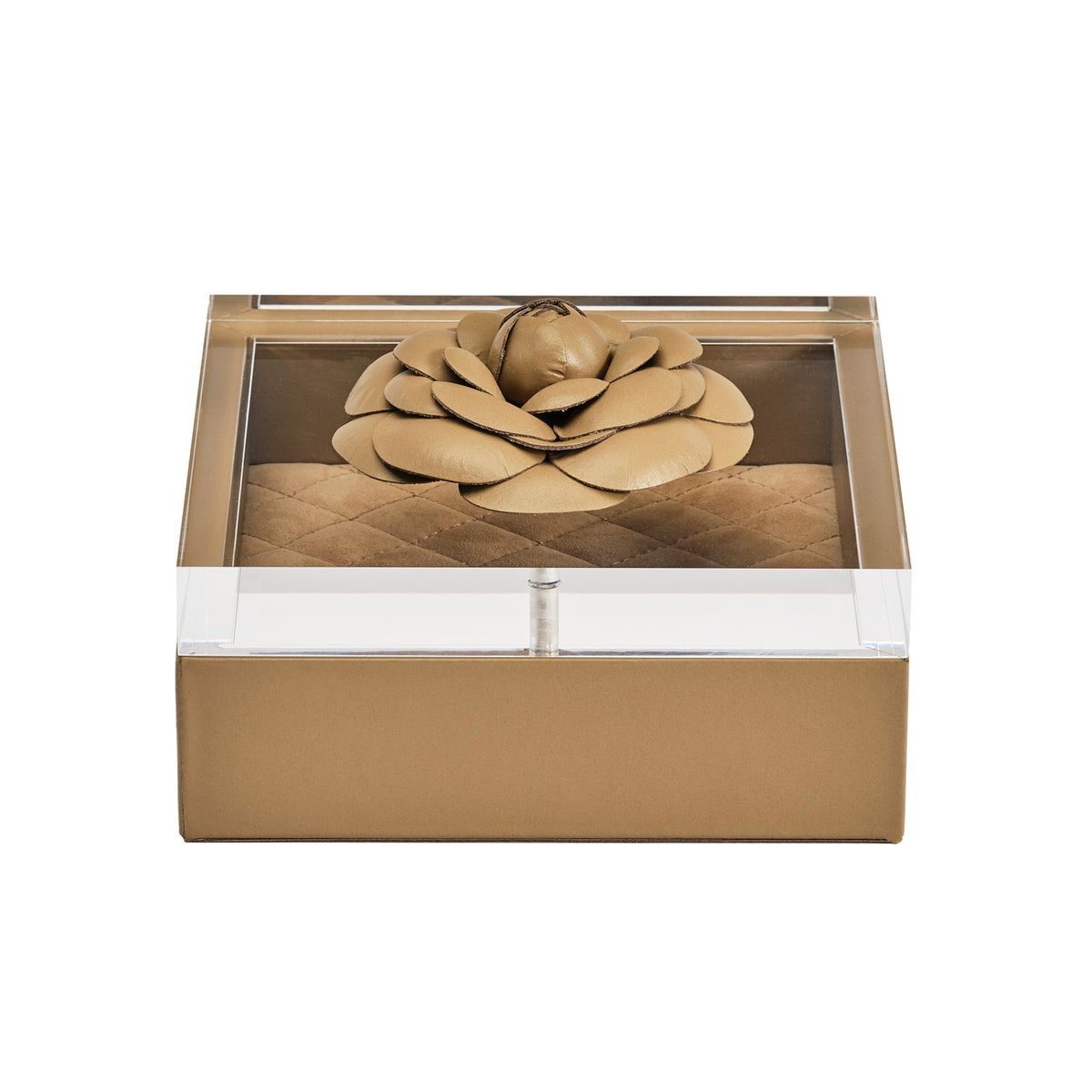 Camellia Diamonds Small Leather Box