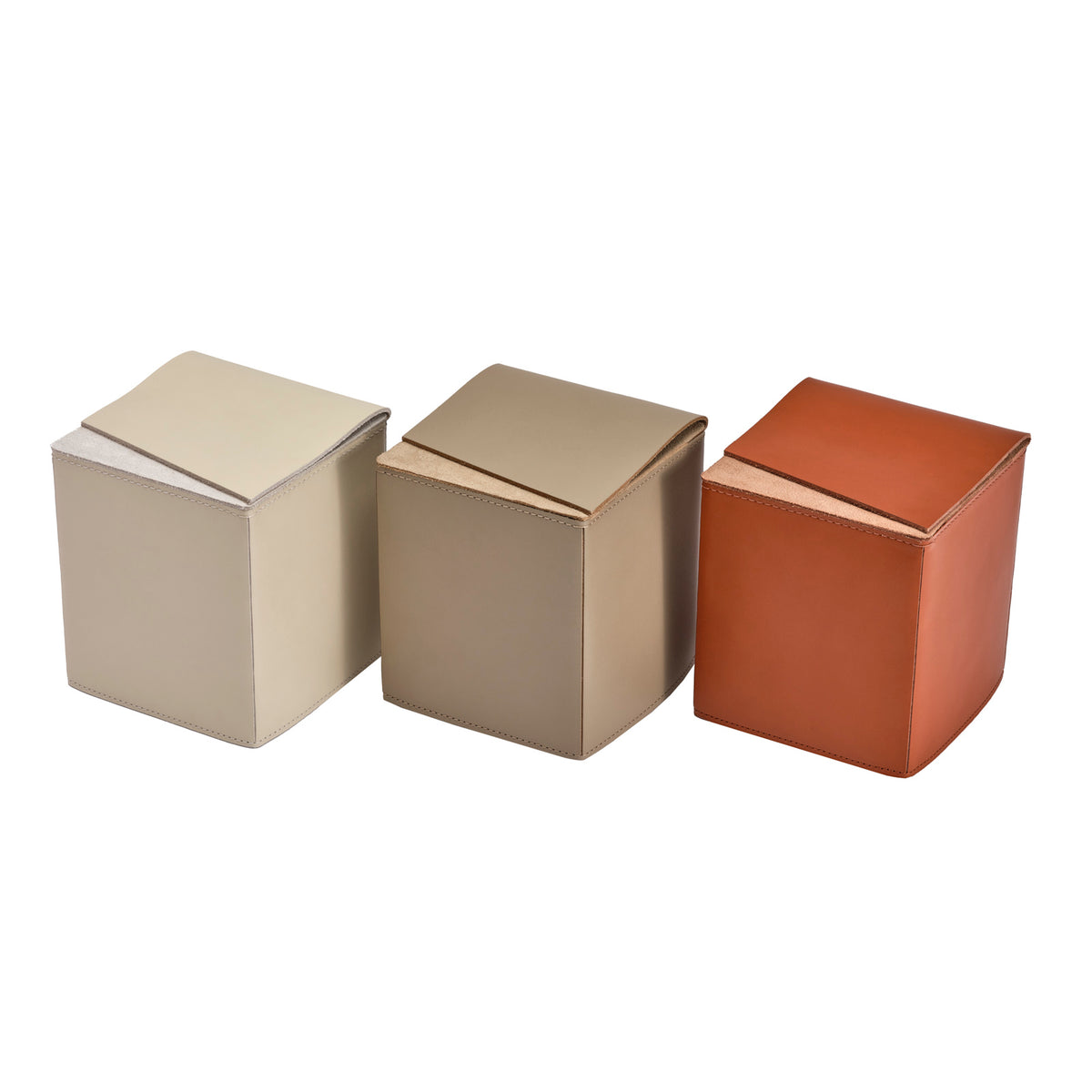 Fold Square Leather Tissue Holder