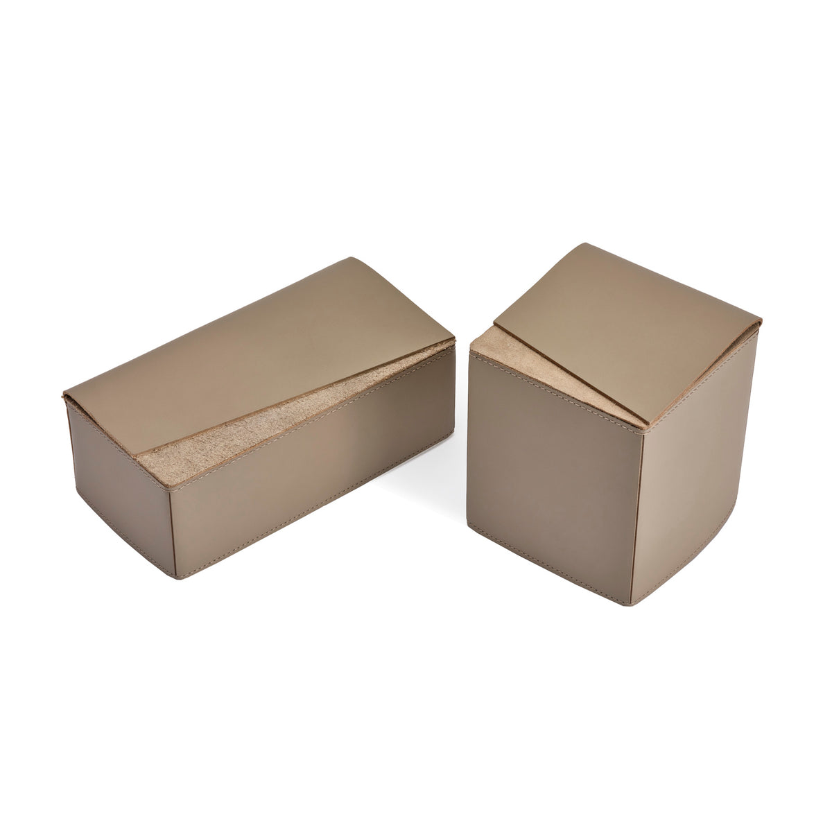 Fold Square Leather Tissue Holder