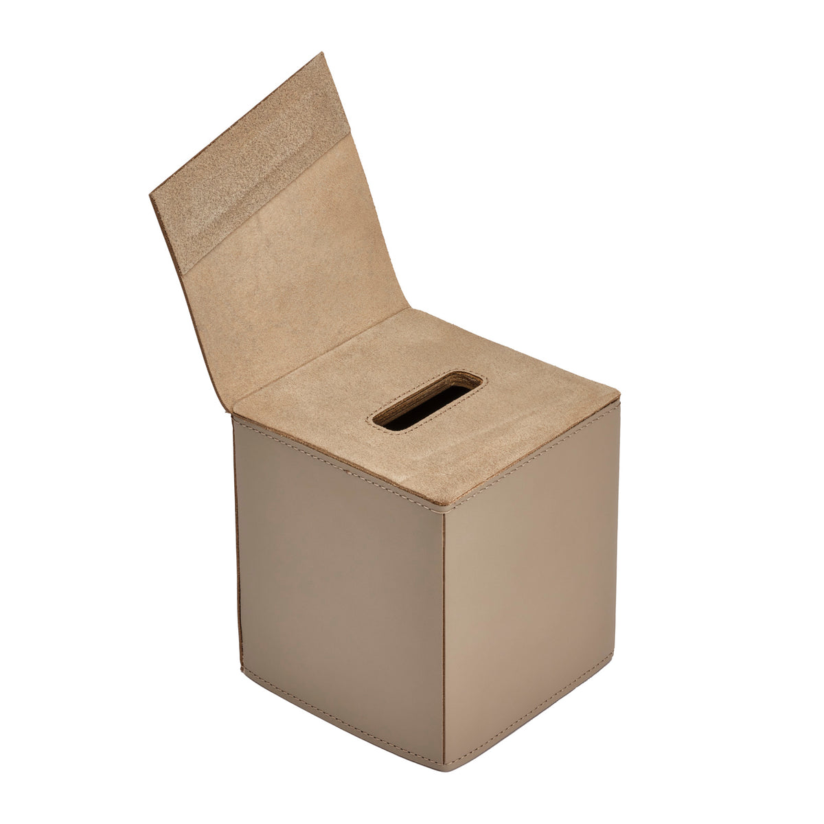 Fold Square Leather Tissue Holder