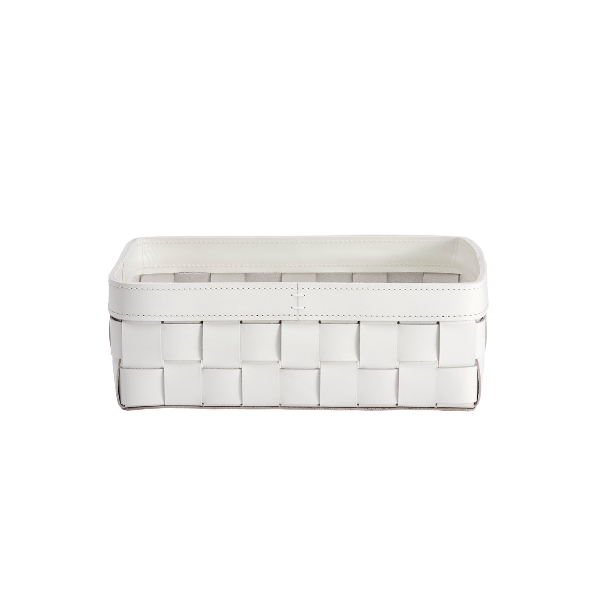 Mondina Medium Woven Leather Low Basket