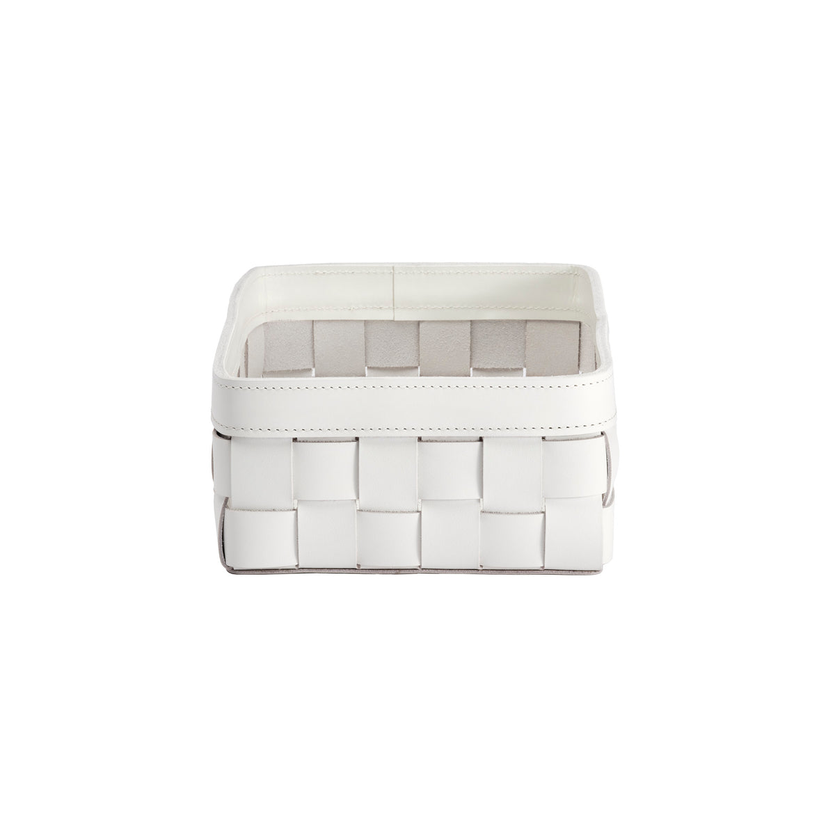 Mondina Medium Woven Leather Low Basket