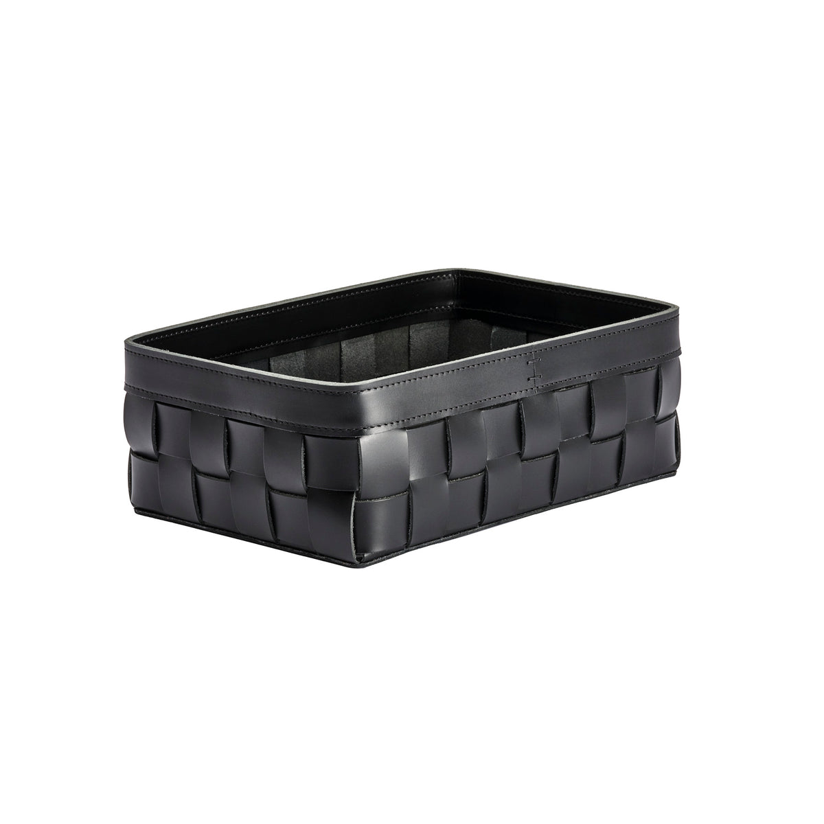 Mondina Medium Woven Leather Low Basket