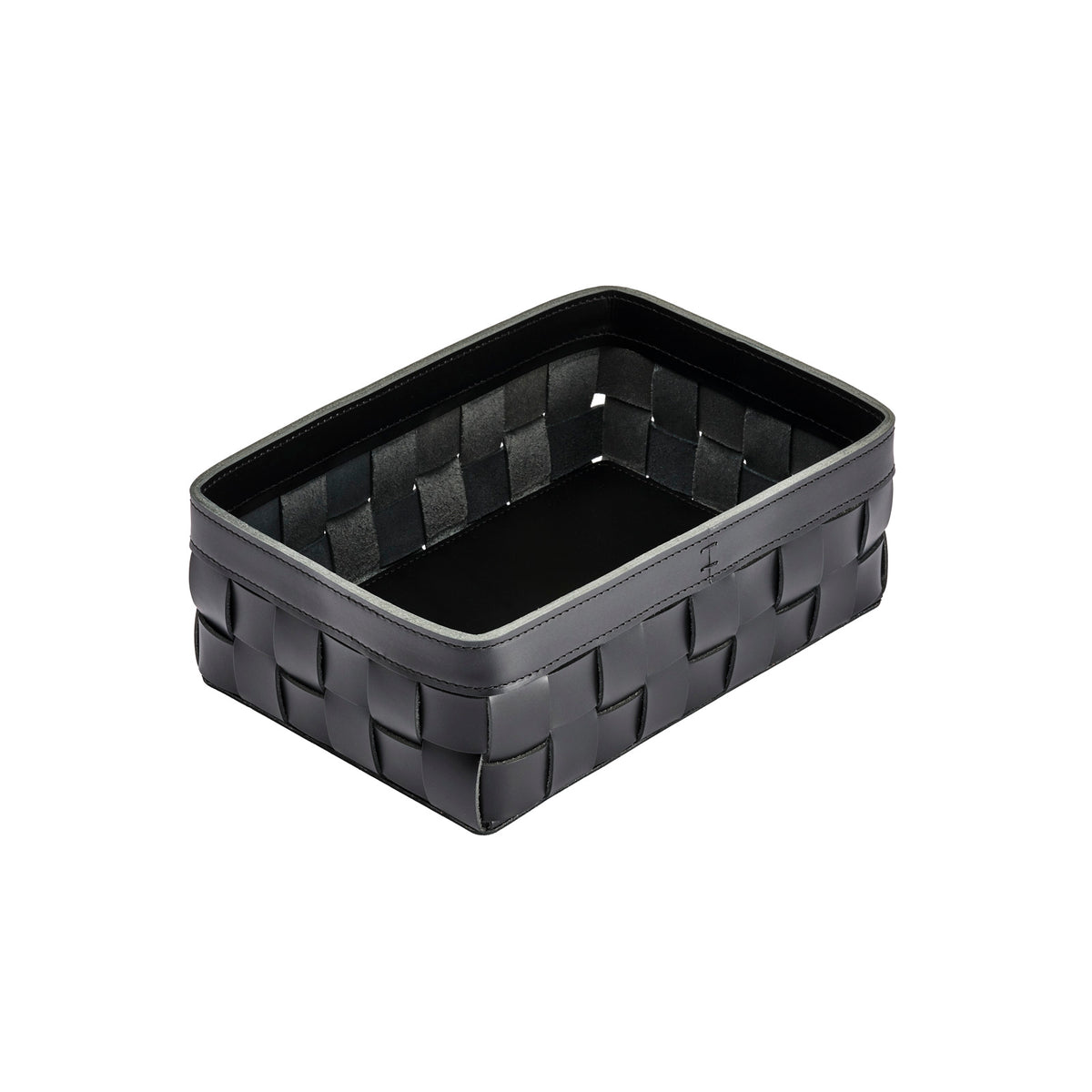 Mondina Medium Woven Leather Low Basket