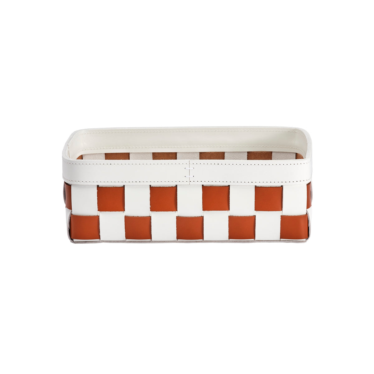 Mondina Medium Woven Leather Low Basket