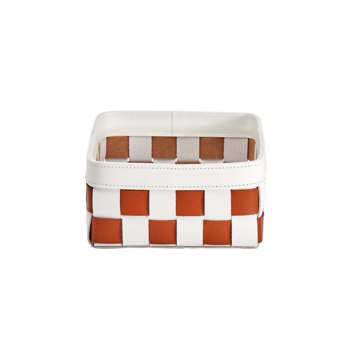 Mondina Medium Woven Leather Low Basket