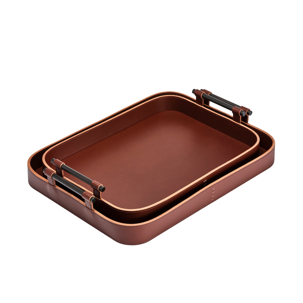 Portofino Small Rectangular Leather Tray