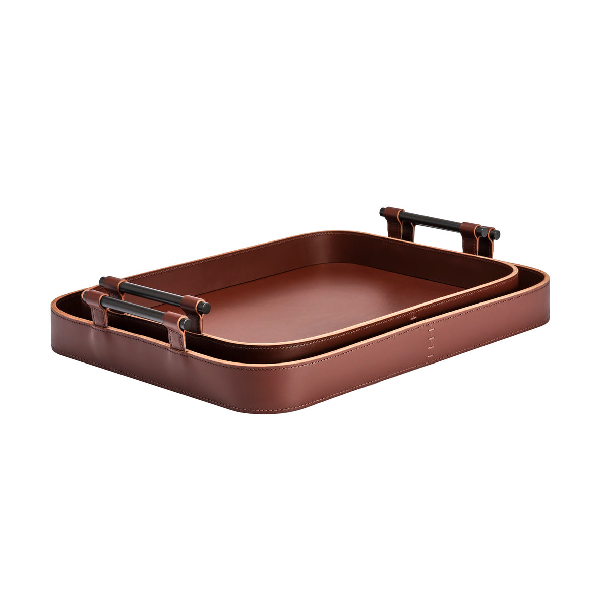 Portofino Small Rectangular Leather Tray