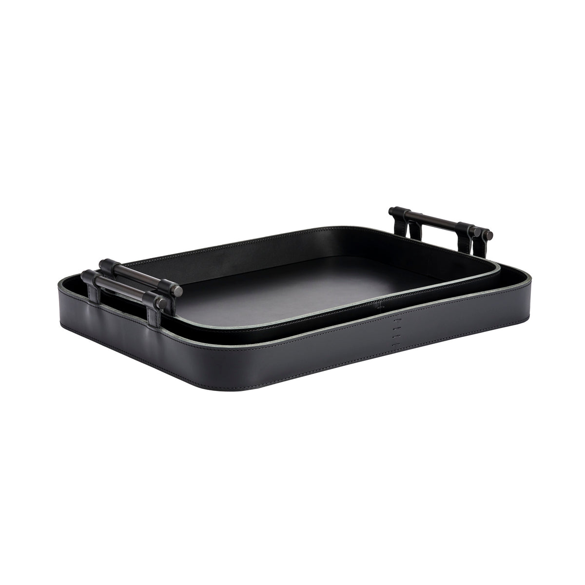 Portofino Small Rectangular Leather Tray