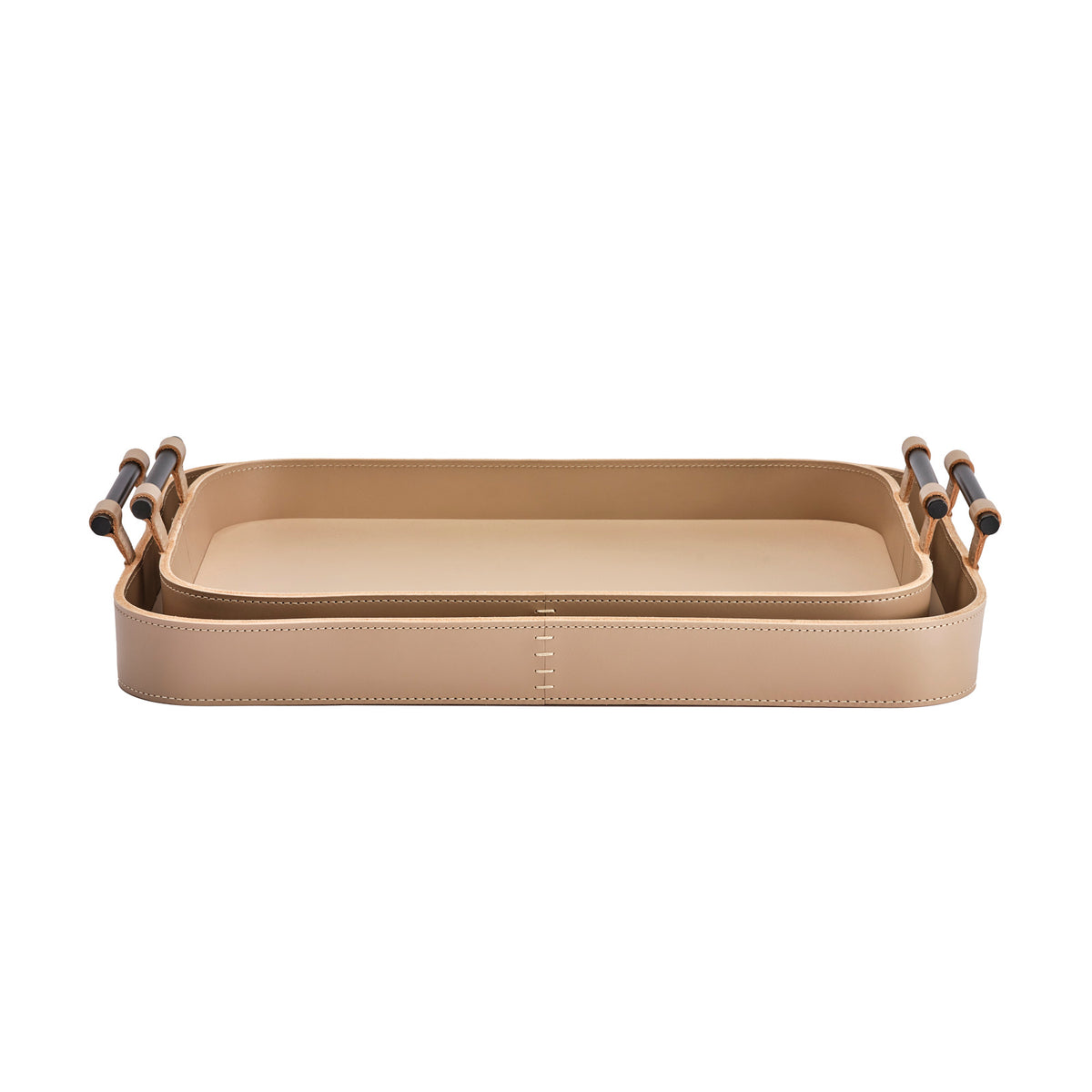 Portofino Small Rectangular Leather Tray