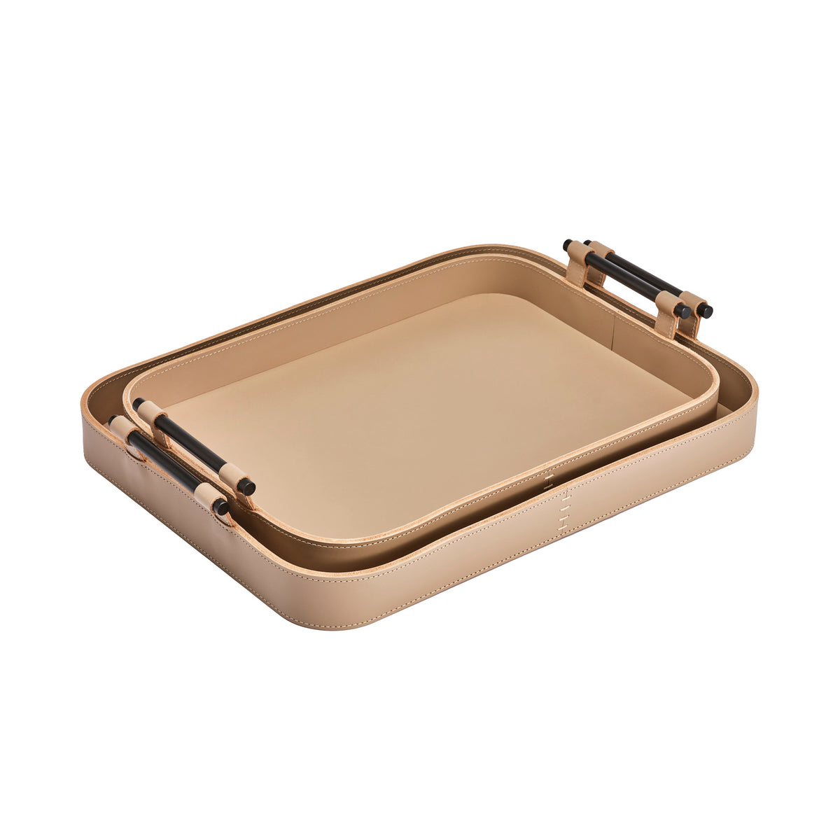 Portofino Small Rectangular Leather Tray