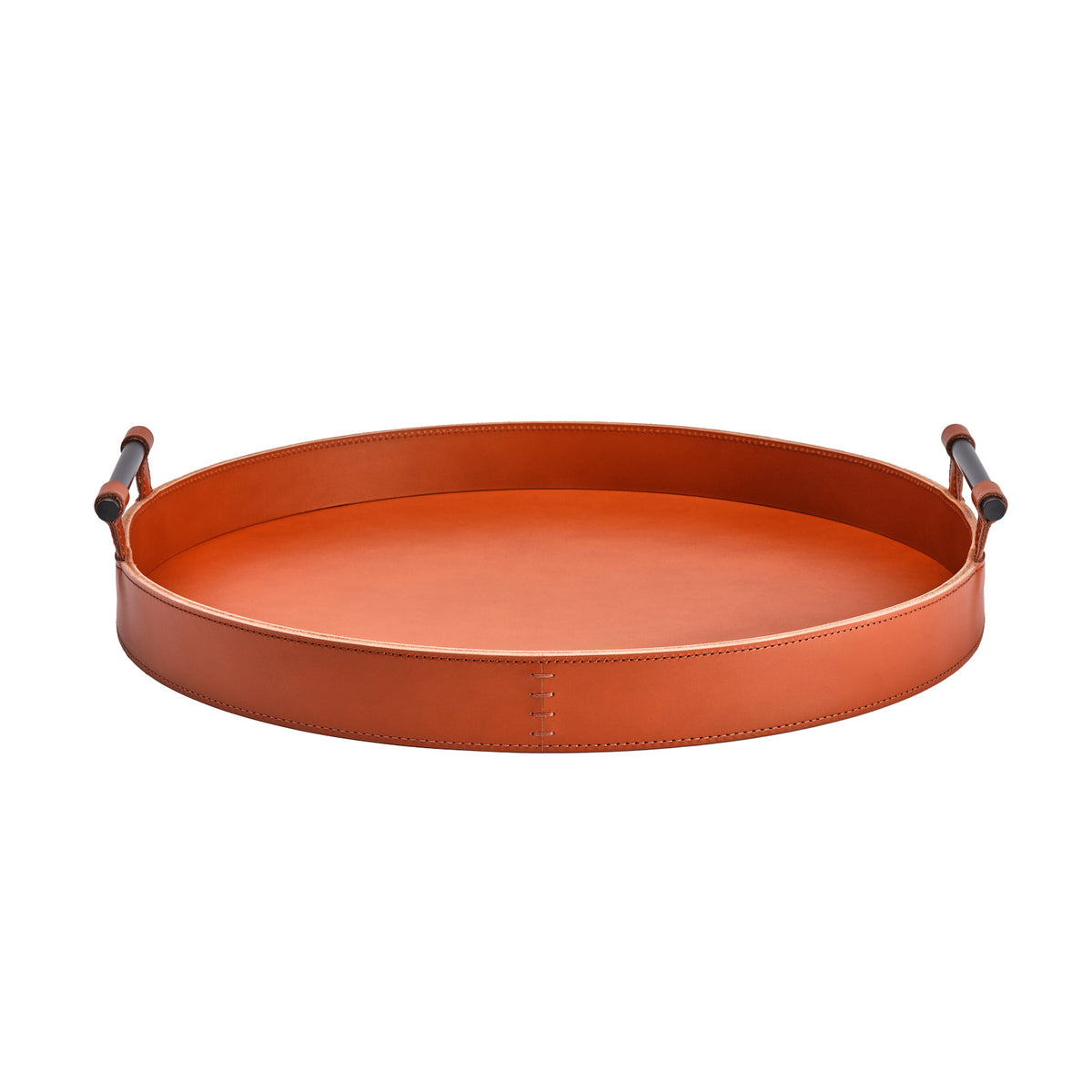 Portofino Large Round Leather Tray