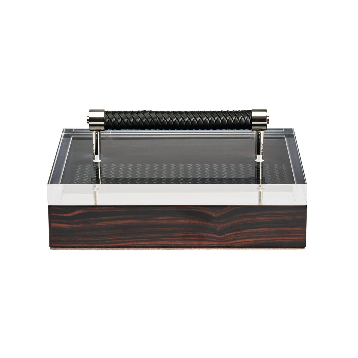 Diana Ebony and Woven Leather Box