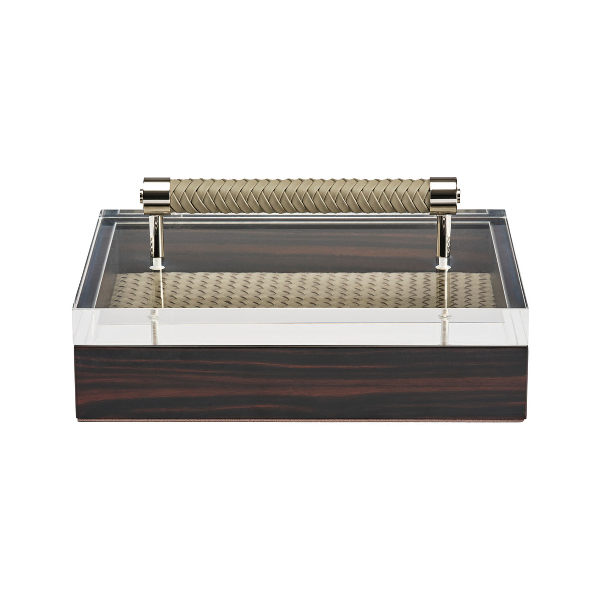 Diana Ebony and Woven Leather Box