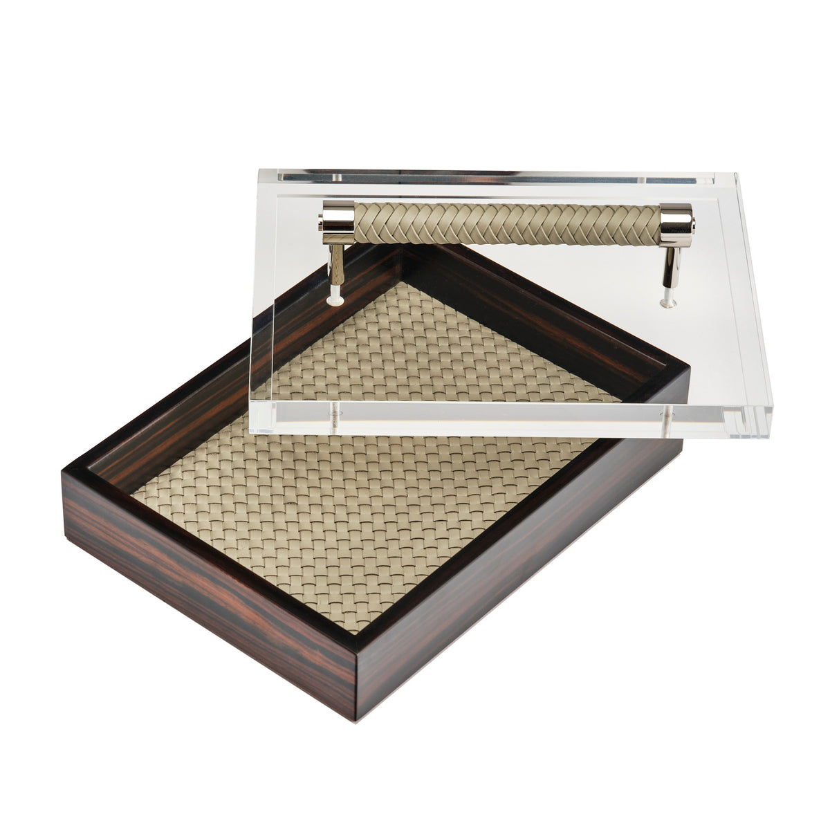 Diana Ebony and Woven Leather Box