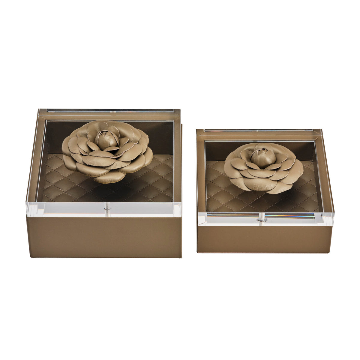 Camellia Diamonds Large Leather Box