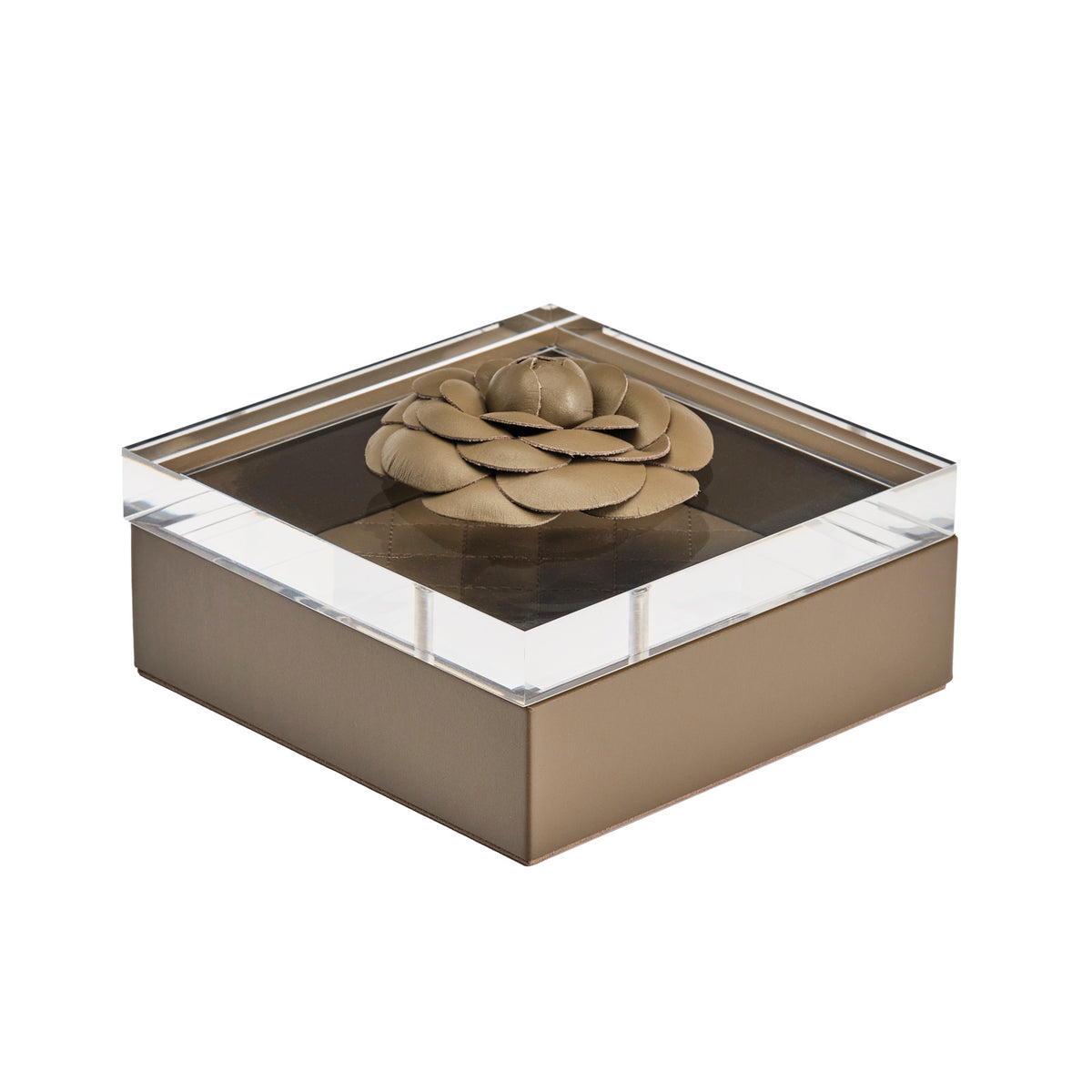 Camellia Diamonds Large Leather Box
