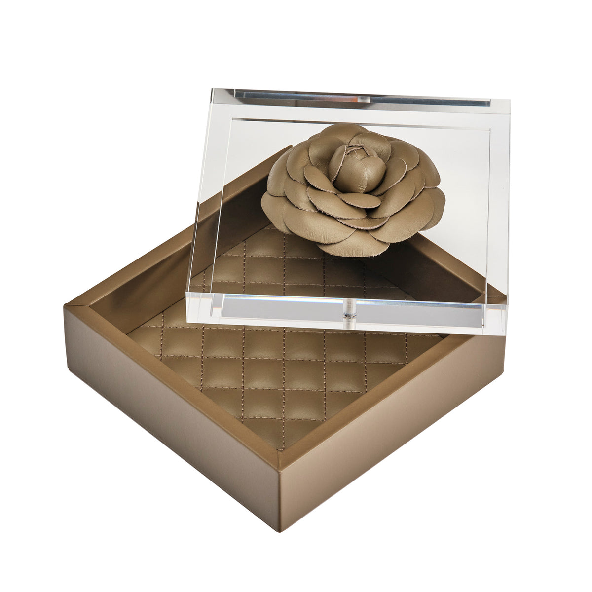 Camellia Diamonds Large Leather Box