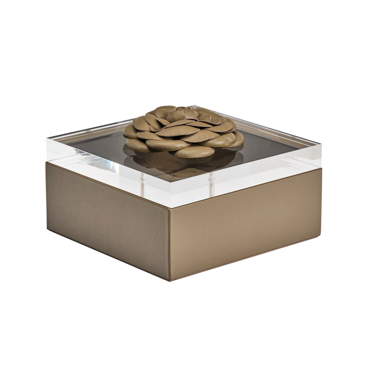 Camellia Diamonds Large Leather Box