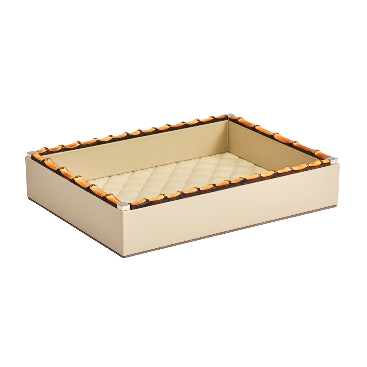 Bice Diamonds Leather Valet Tray