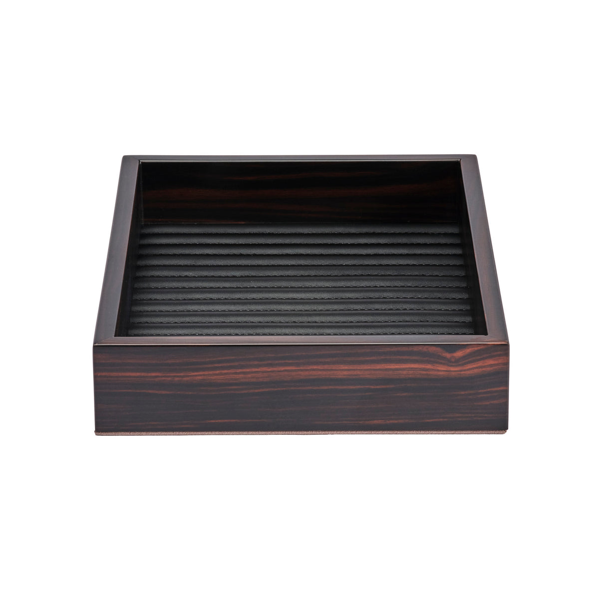Febe Ebony and Leather Valet Tray