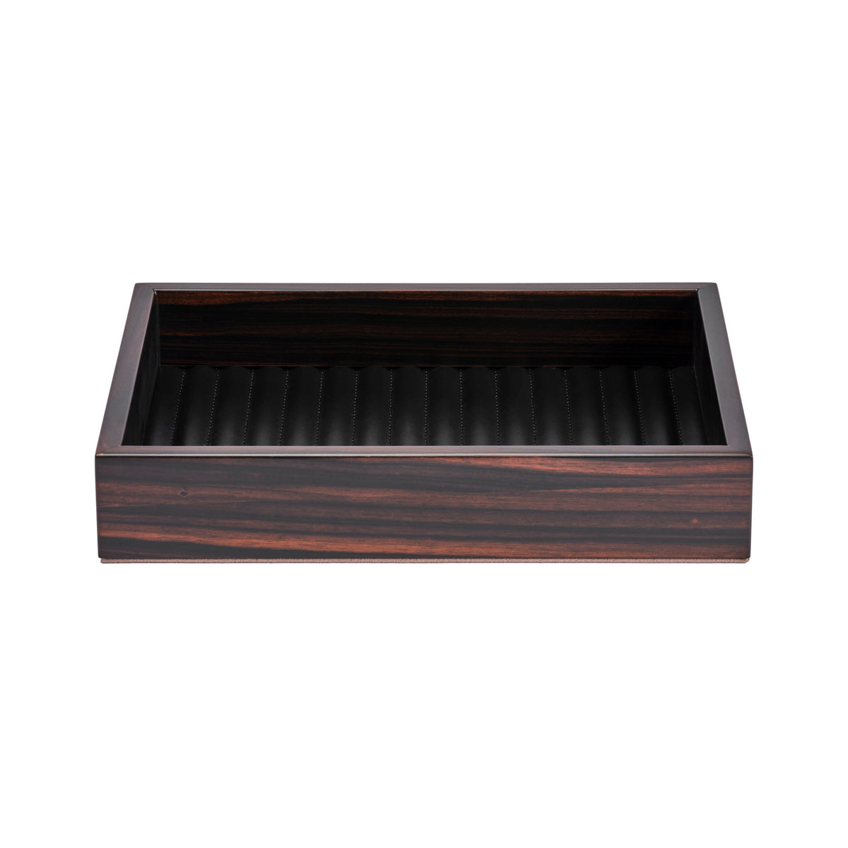 Febe Ebony and Leather Valet Tray