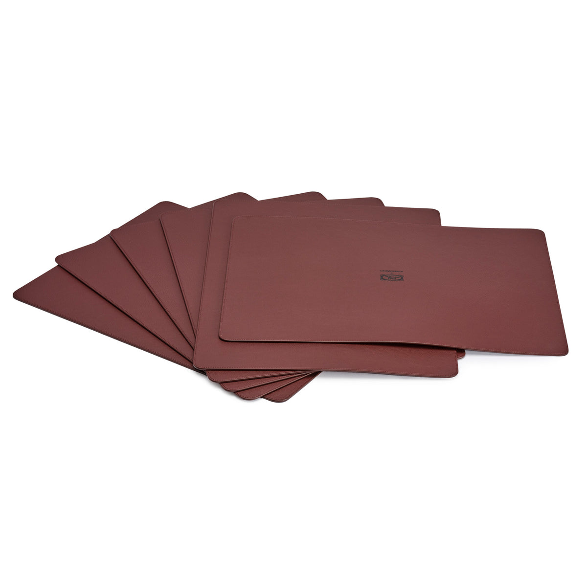 Leather Placemats With Holder (Set of 6)